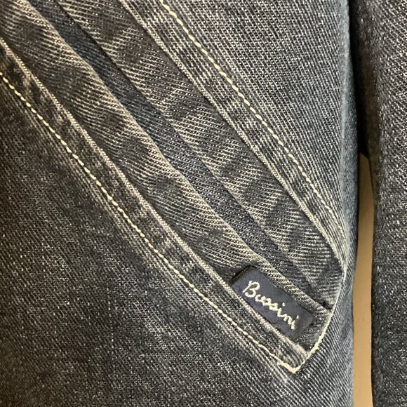 Bossini Jeans Men's Denim Jacket Corduroy Collar Lined Size S - Picture 4 of 13